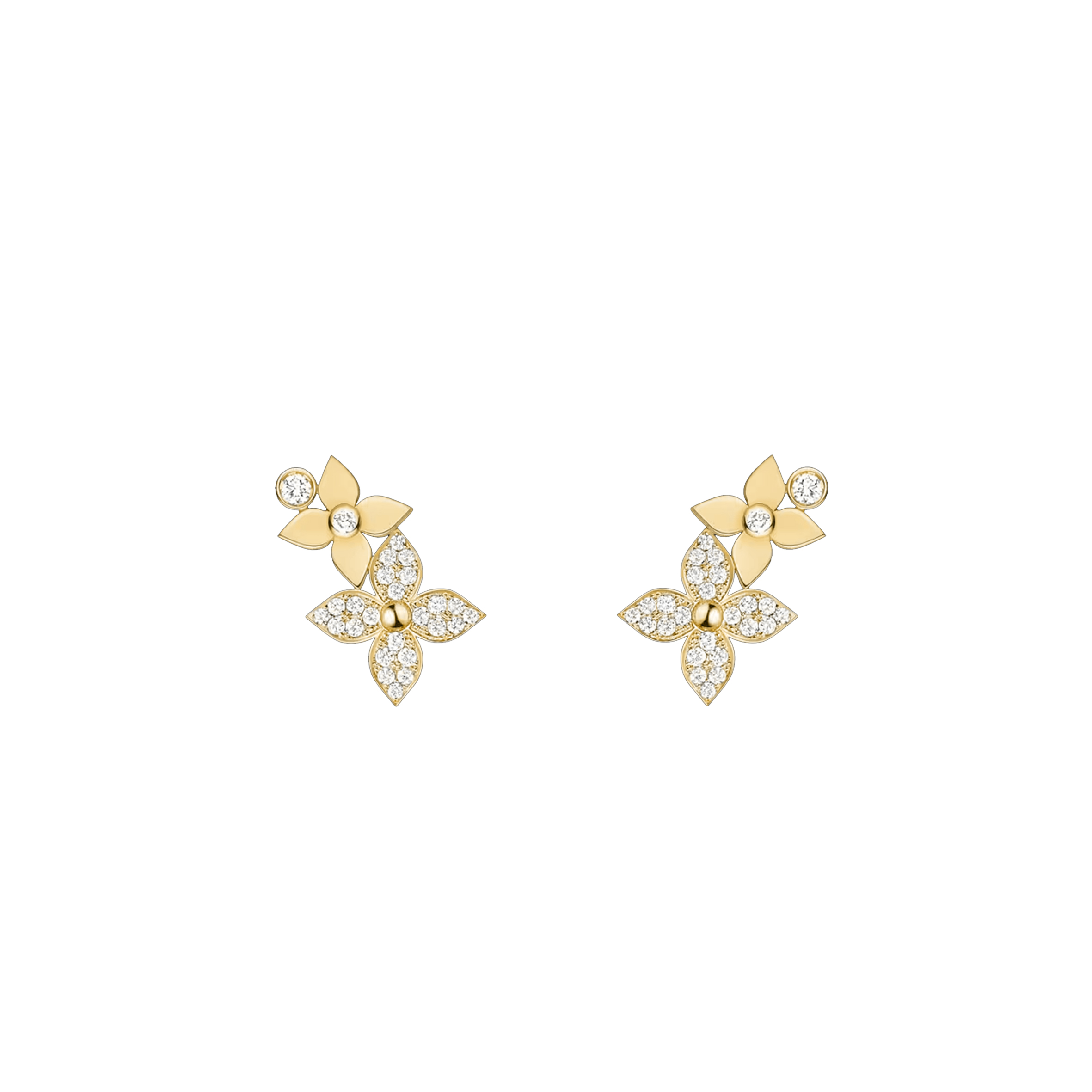 LOUIS VUITTON IDYLLE BLOSSOM RIGHT EARRING PINK GOLD AND DIAMONDS PER UNIT Q96957